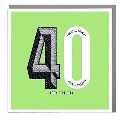 40th Happy Birthday Card 2