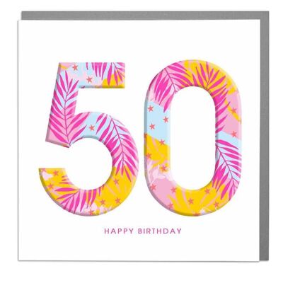 50th Happy Birthday Card