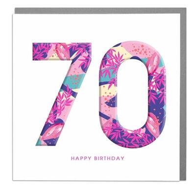 70th Happy Birthday Card