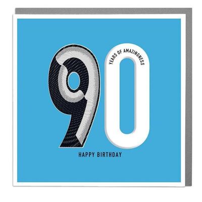 90th Happy Birthday Card 2