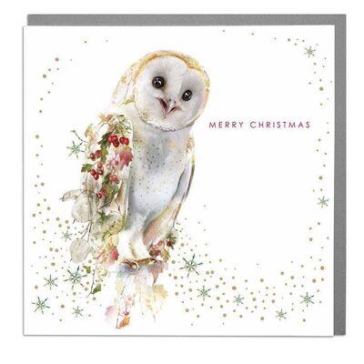 Barn Owl Christmas Card