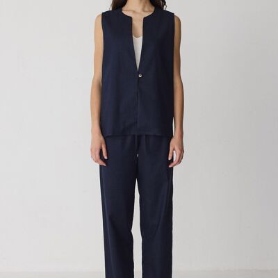 SS25 CL01 Vest Clavel Navy