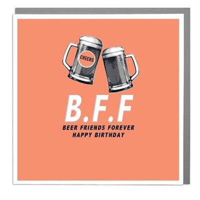 Beer Friends Forever Birthday Card