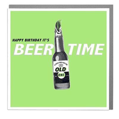 Beer Time Birthday Card