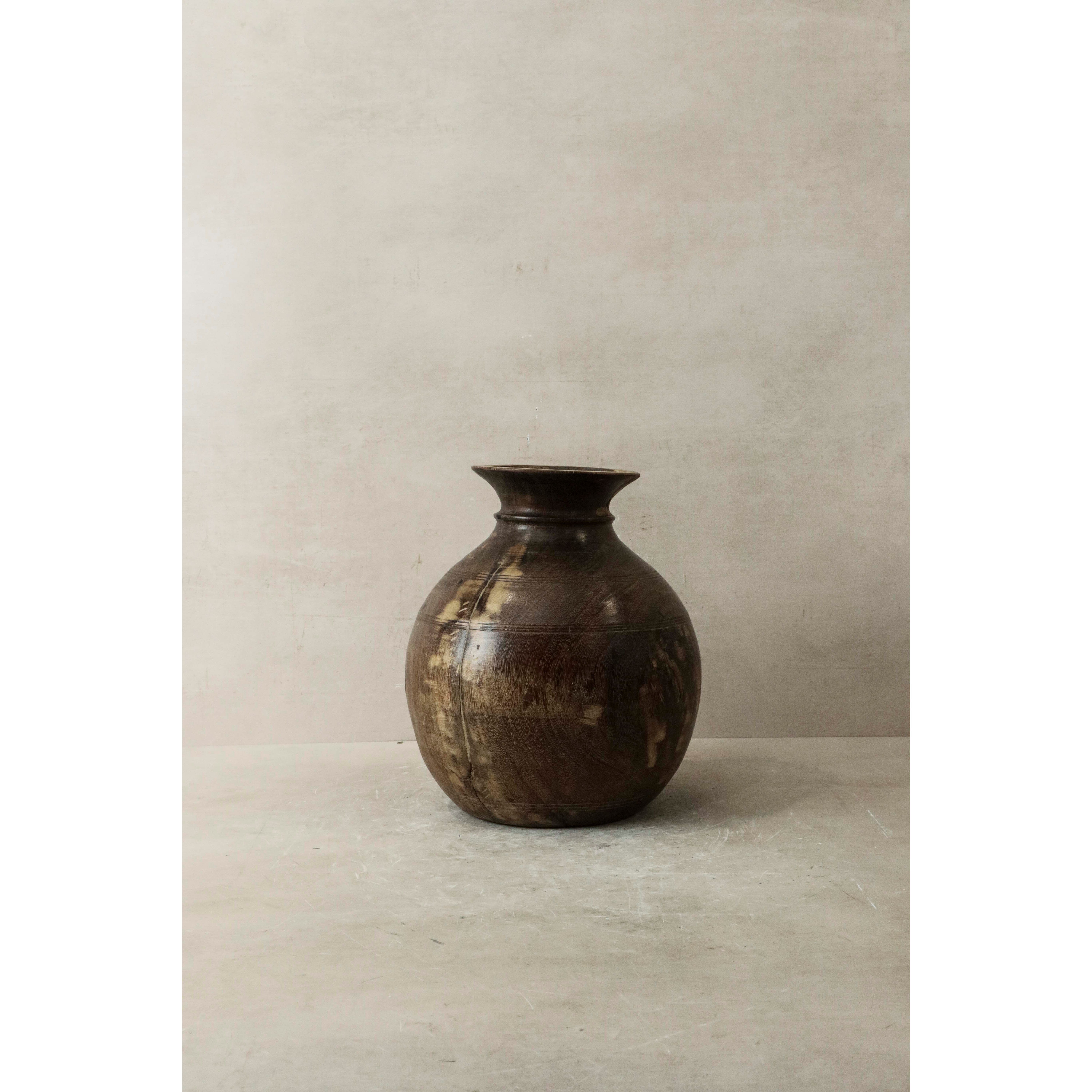 Jarrón vintage de teca - 57.5