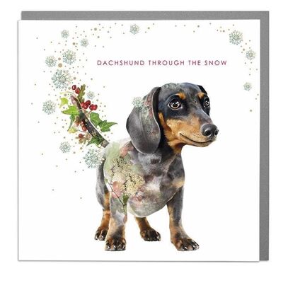Dachsund Christmas Card