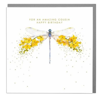 Dragonfly Cousin Birthday Card