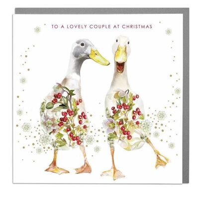 Ducks Lovely Couple Christmas Card