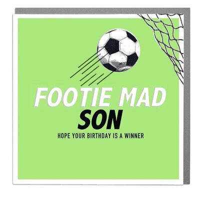 Footie Mad Son Birthday Card