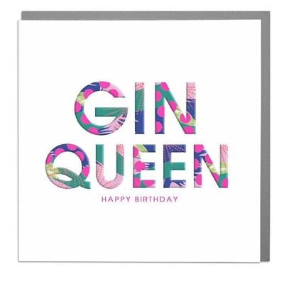 Gin Queen Birthday Card