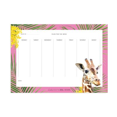 Giraffe Weekly Planner - Lola Design x ZSL