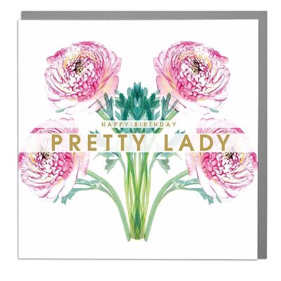 Happy Birthday Pretty Lady Card