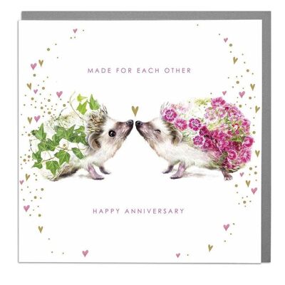 Hedeghogs Happy Anniversary Card