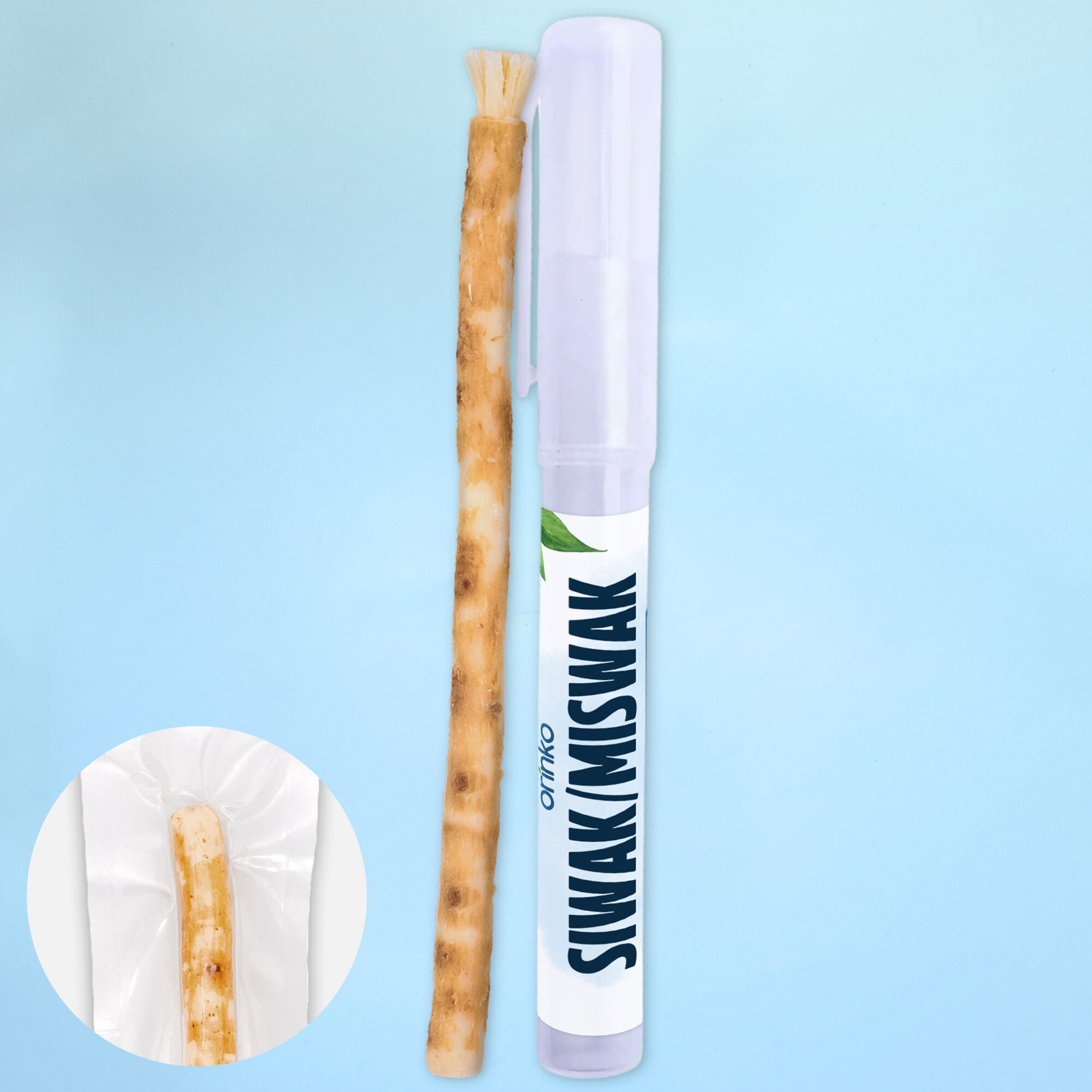 1 Siwak Sticks + Protective Case – 100% Natural Toothbrush – Cleaner, Disinfectant and Whitener – Ecological, Biodegradable and Vegan