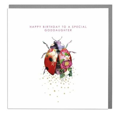 Ladybird God Daughter Birthday Card
