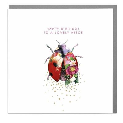 Ladybird Neice Birthday Card