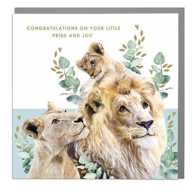 Lion New Baby Boy Card