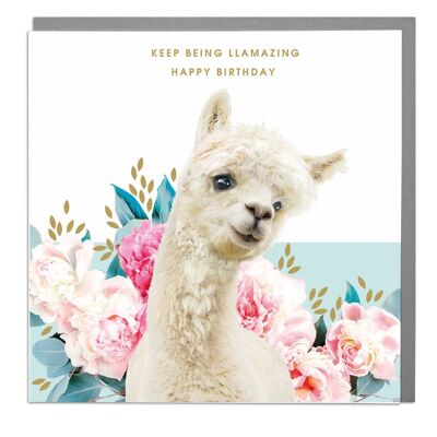 Llama Keep Being Llamazing Card