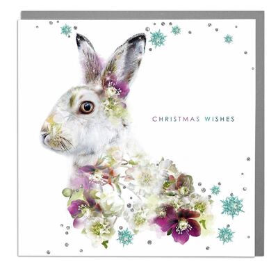 Mountain Hare Christmas Wishes Card