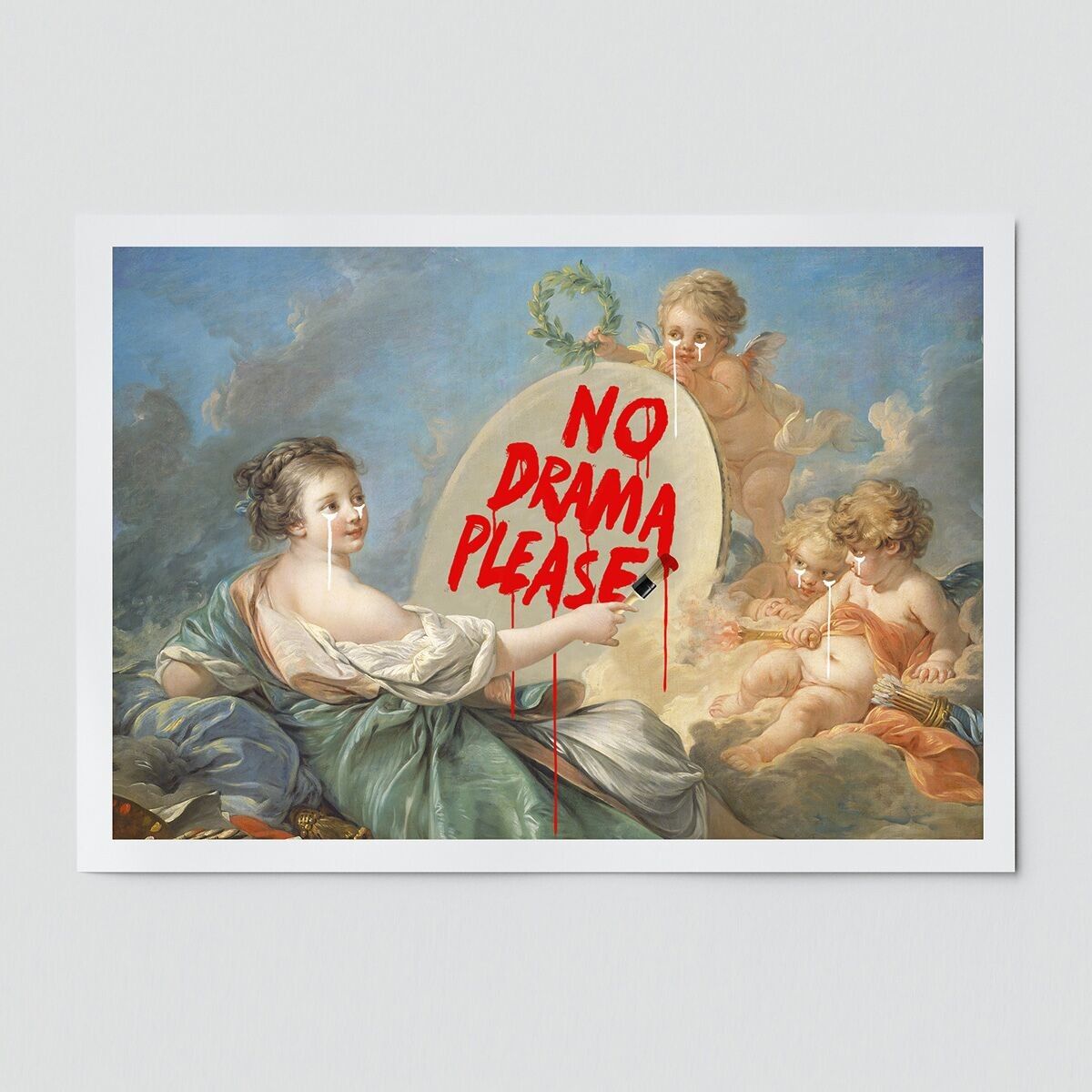 No drama please art print