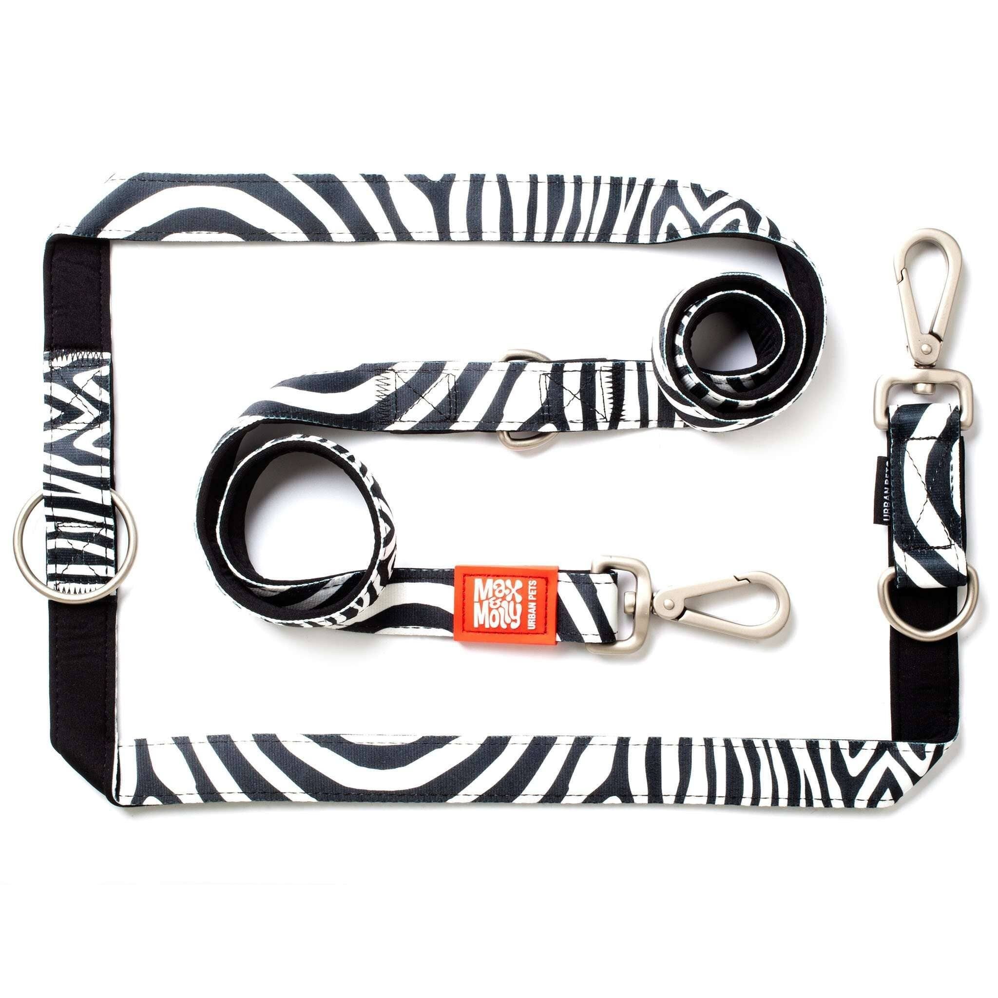 Max&Molly Multi-Function Leash - Zebra