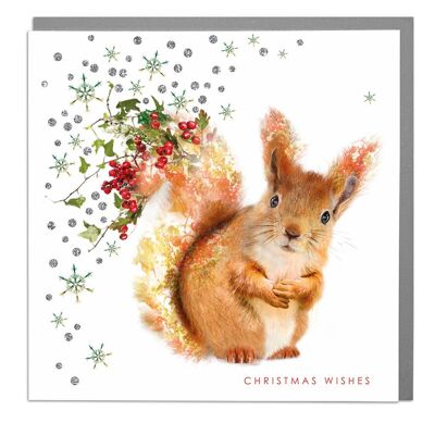 Red Squirrel and Berries Card