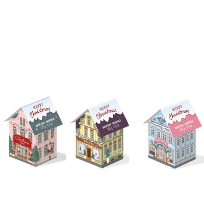 Mini sali da bagno a forma di casa di Natale - 3 varianti assortite