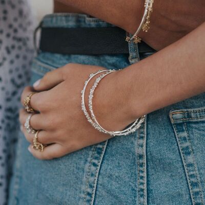 Brazalete de grano de plata