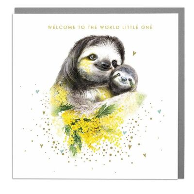 Sloths Welcome To The World New Baby Card