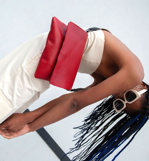 Single Grand Rabat Croco rouge