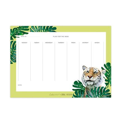 Tiger Weekly Planner - Lola Design x ZSL