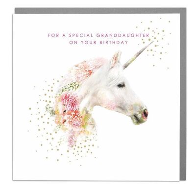 Unicorn Granddaughter Birthday Card