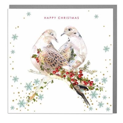 Turtle Doves Christmas Card