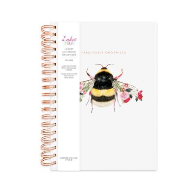 Wiro Bound Bee Luxury Organiser / Notebook