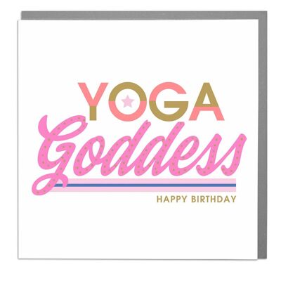 Yoga Goddess Happy Birthday Card
