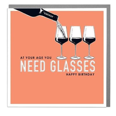 You Need Glasses Birthday Card
