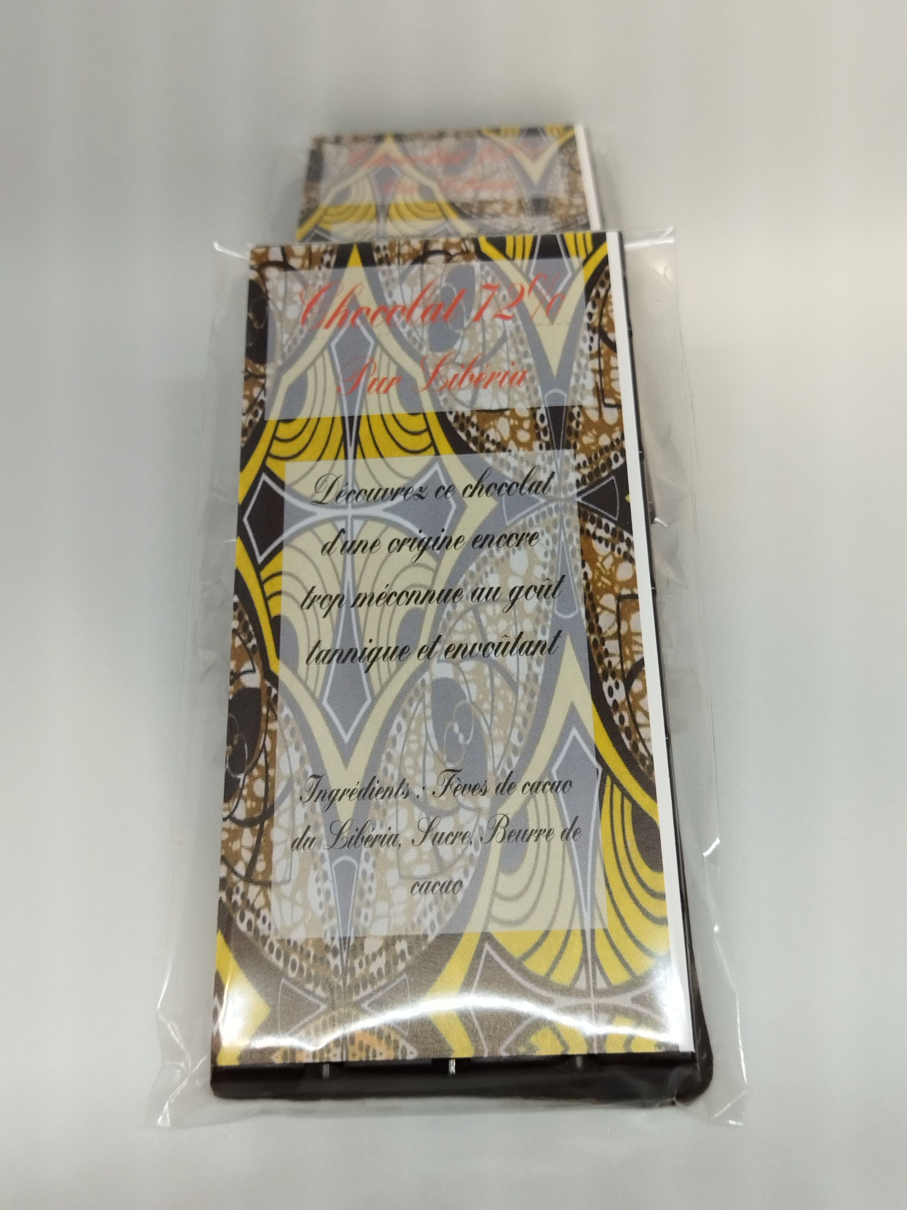 72 % reine Liberia dunkle Schokoladentafel