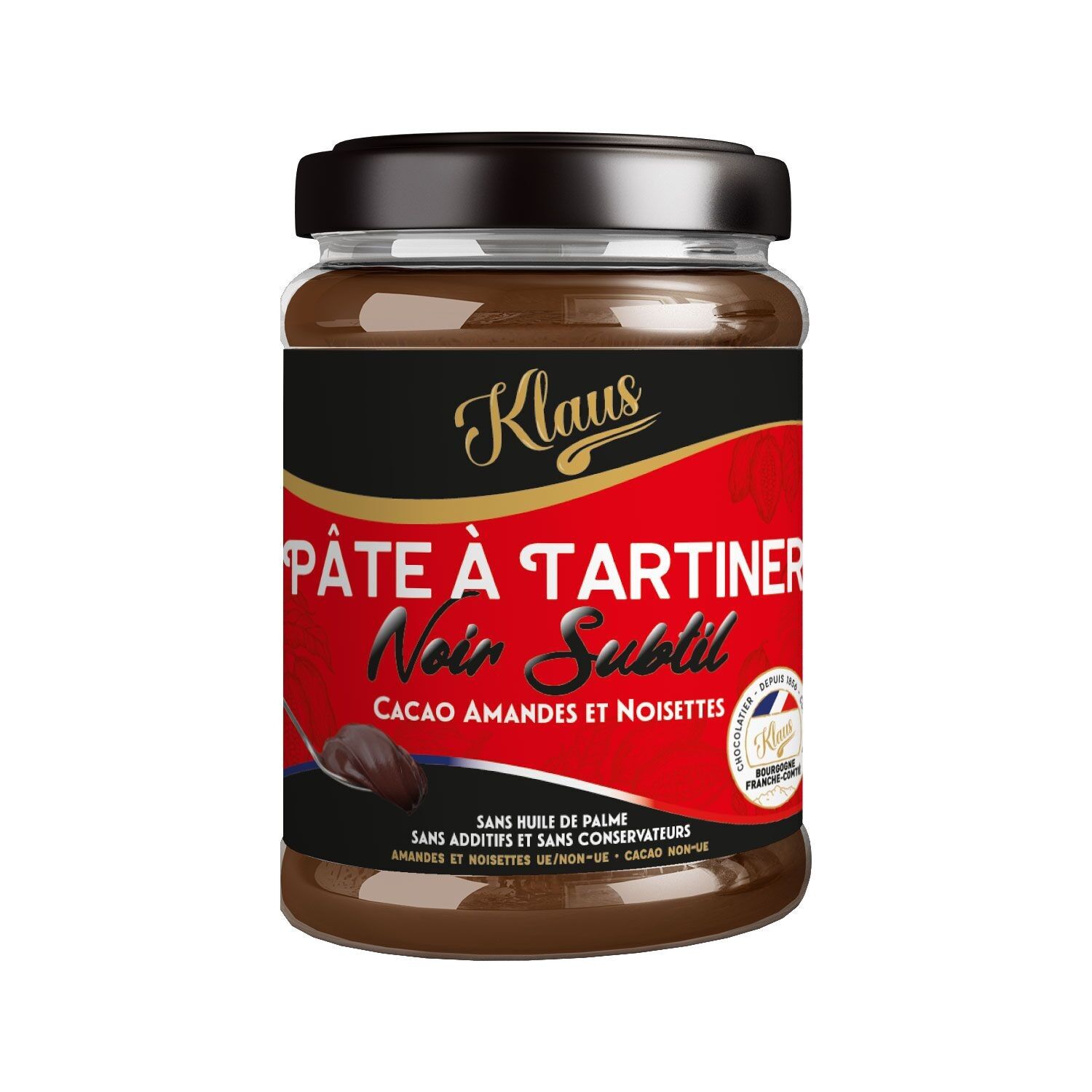 CHOCOLATE NEGRO PARA UNTAR 50% Y PRALINÉ KLAUS 220G