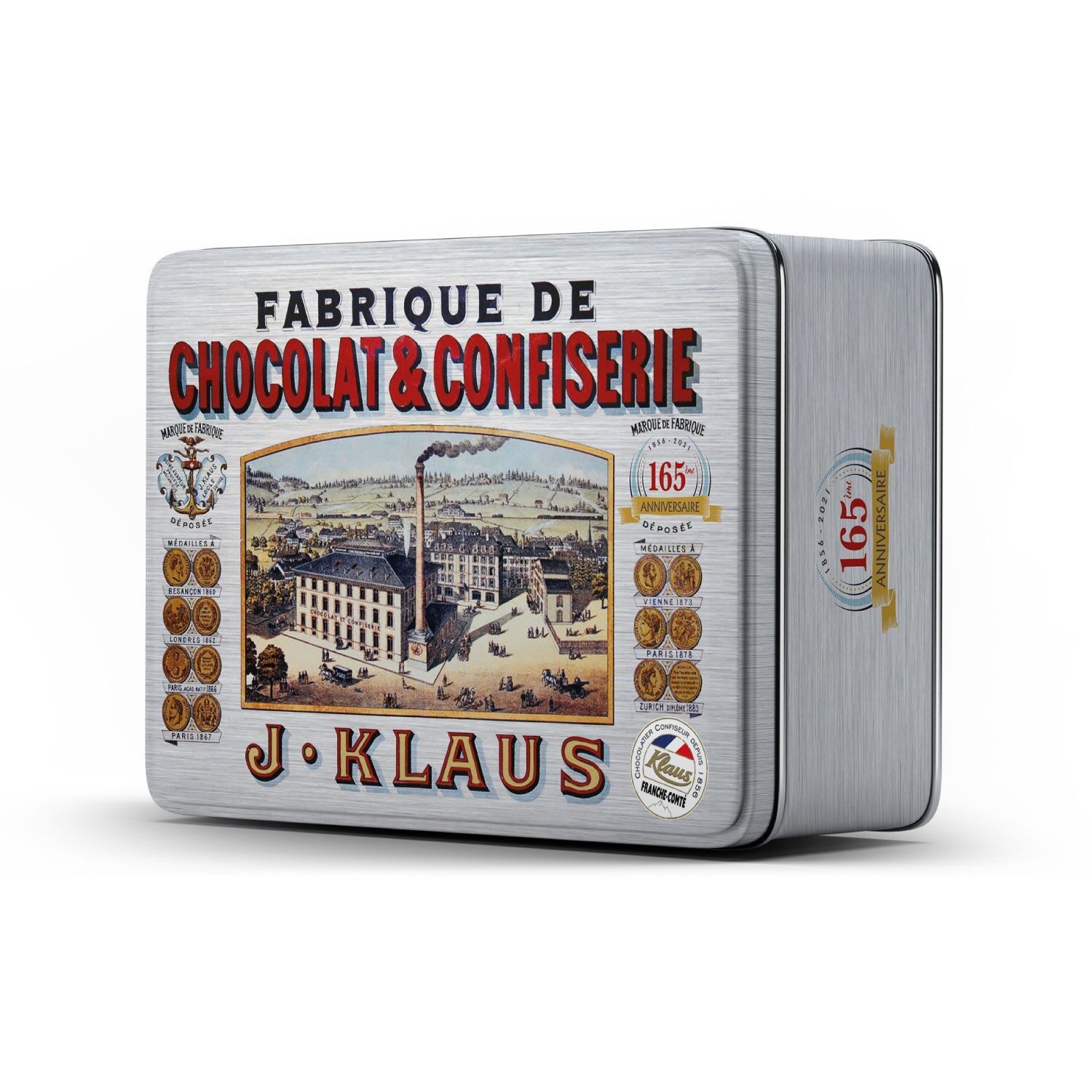 CARAMELLE AL LATTE FRESCO DELLA FRANCHE-COMTE KLAUS + SCATOLA METALLO 165 ANNI 350G