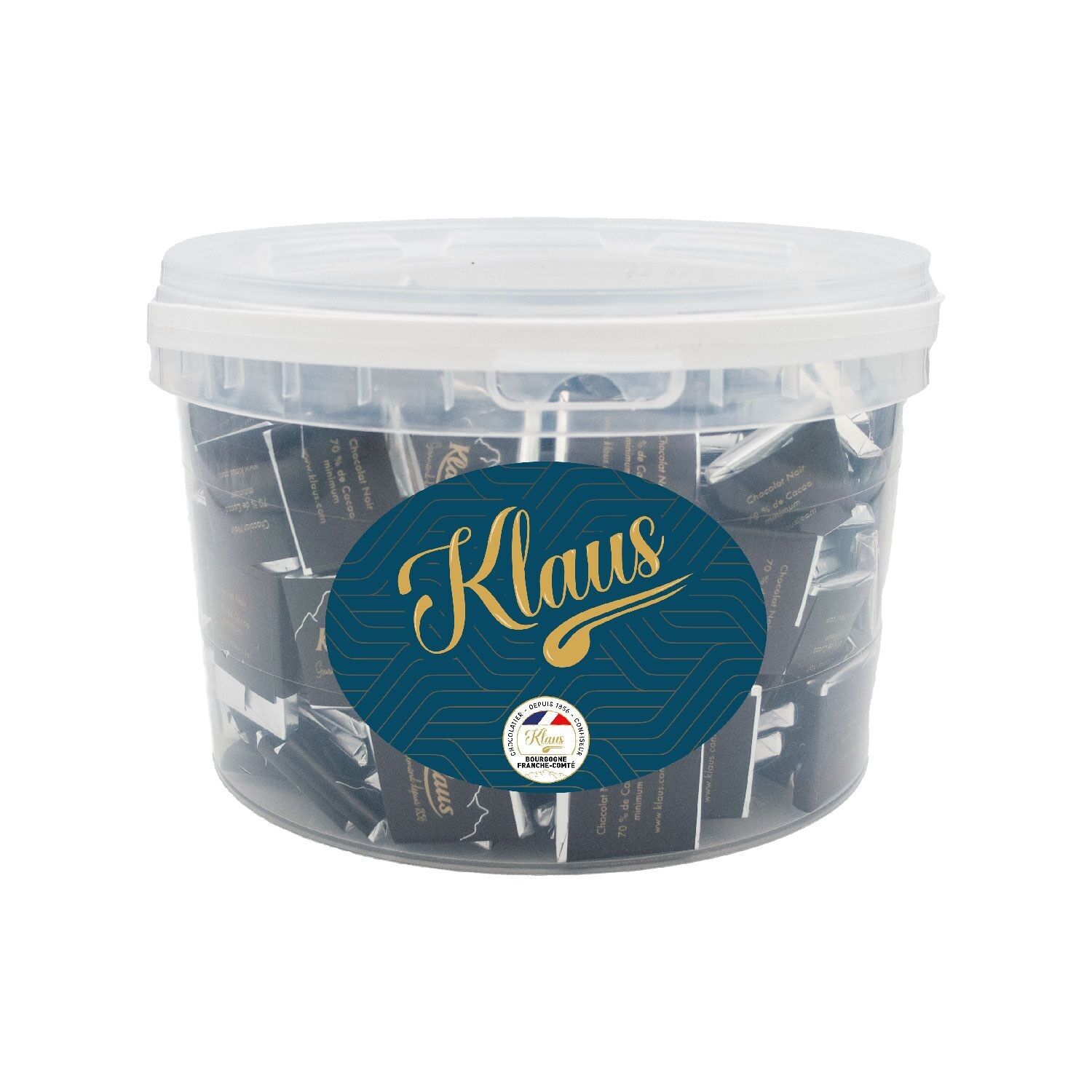 NAPOLITAINS CHOCOLAT NOIR 70% EXTRA KLAUS EN SEAU 1,5KG