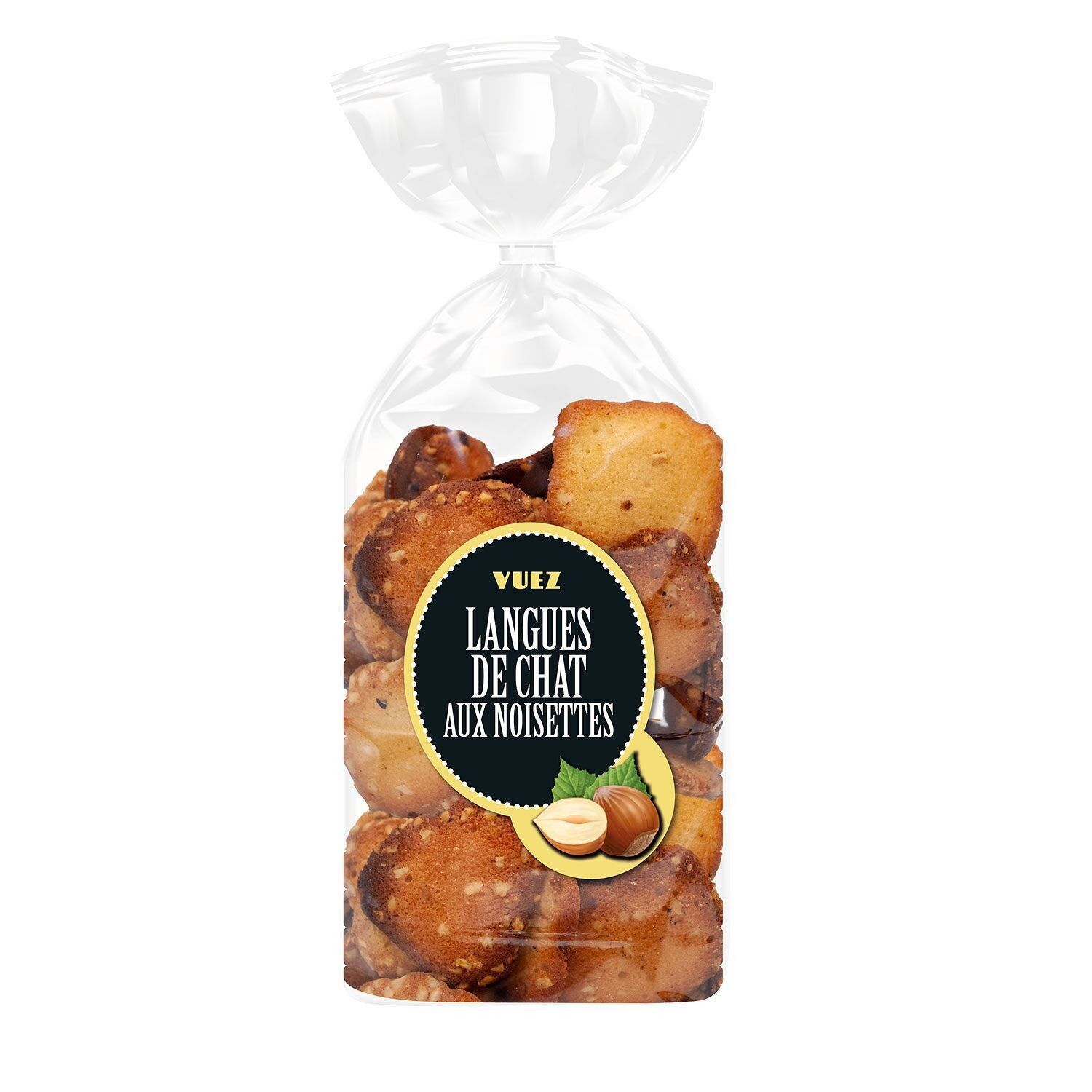 CAT'S TONGUES WITH HAZELNUT CHIPS VIEW 120G