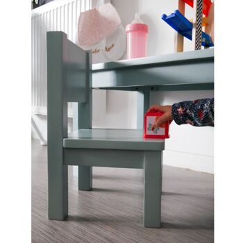 Chaise Montessori - Enfant 1-4 ans - Bois massif - Bleu-gris 3