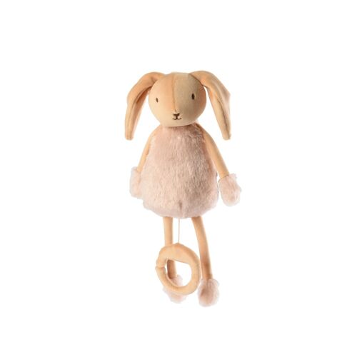 Peluche boite à musique Valentin le lapin