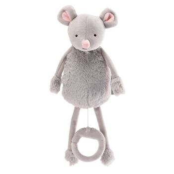 Peluche boite à musique Noémie la souris 1