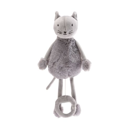 Peluche boite à musique Oscar le chat