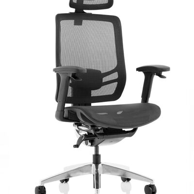 Silla de oficina ergonómica con respaldo alto y brazos Ergo Click
