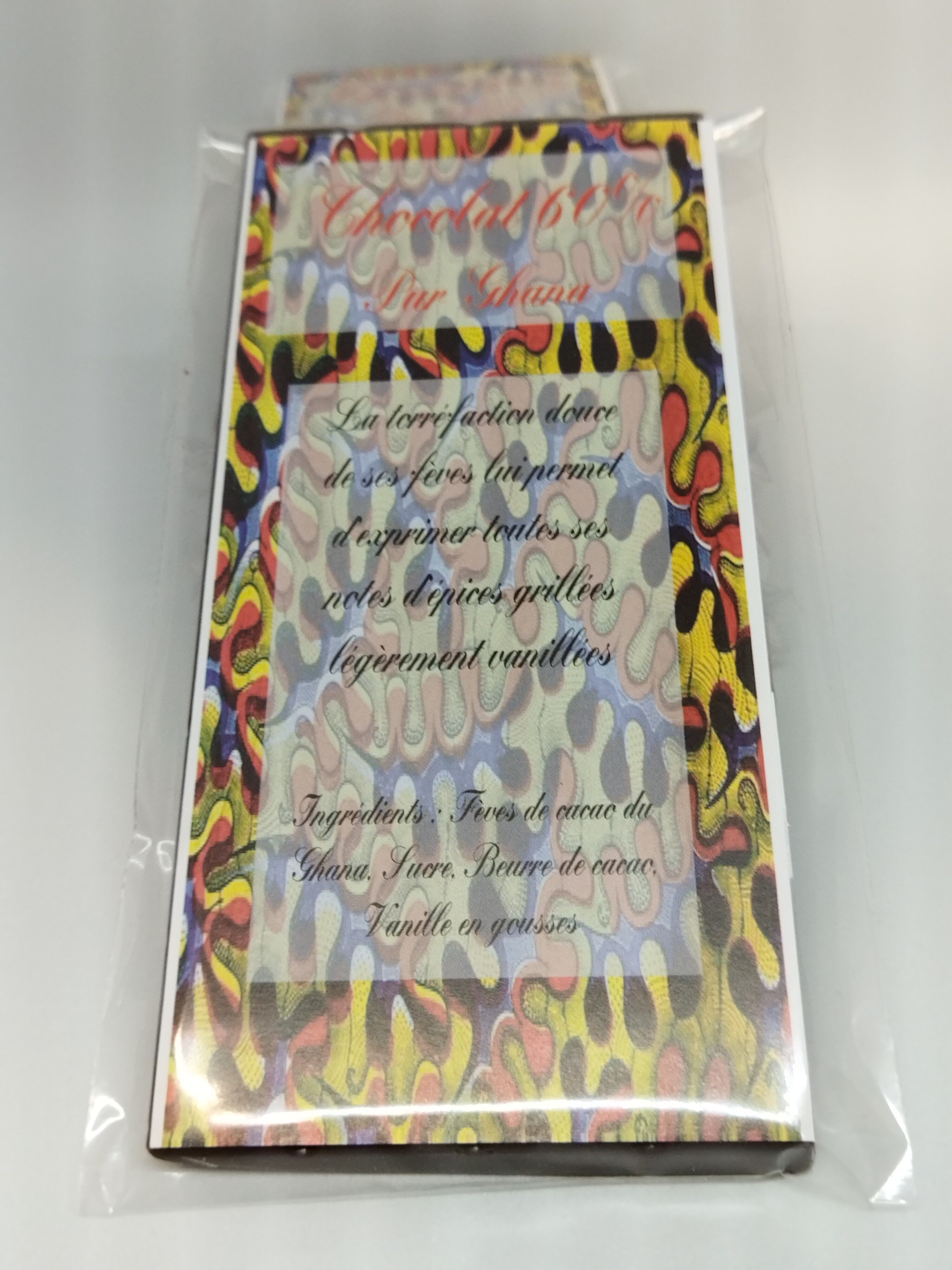 60% reine ghanaische dunkle Schokoladentafel