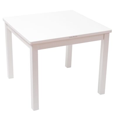 Table Enfant 4-7 ans - Bois massif - Blanc