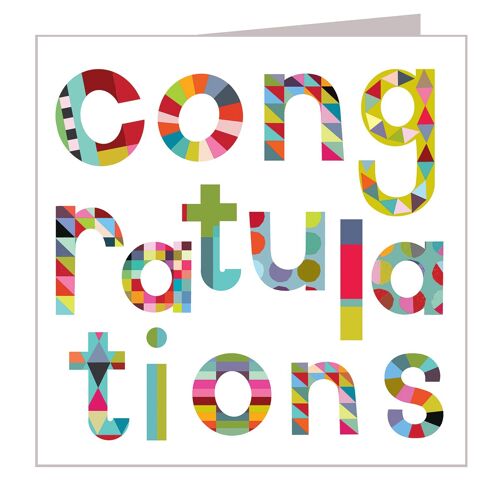 WD05 Glossy Congratulations Greetings Card