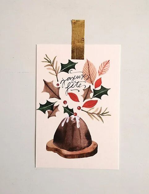 Biglietto d'auguri "Budino di Natale"